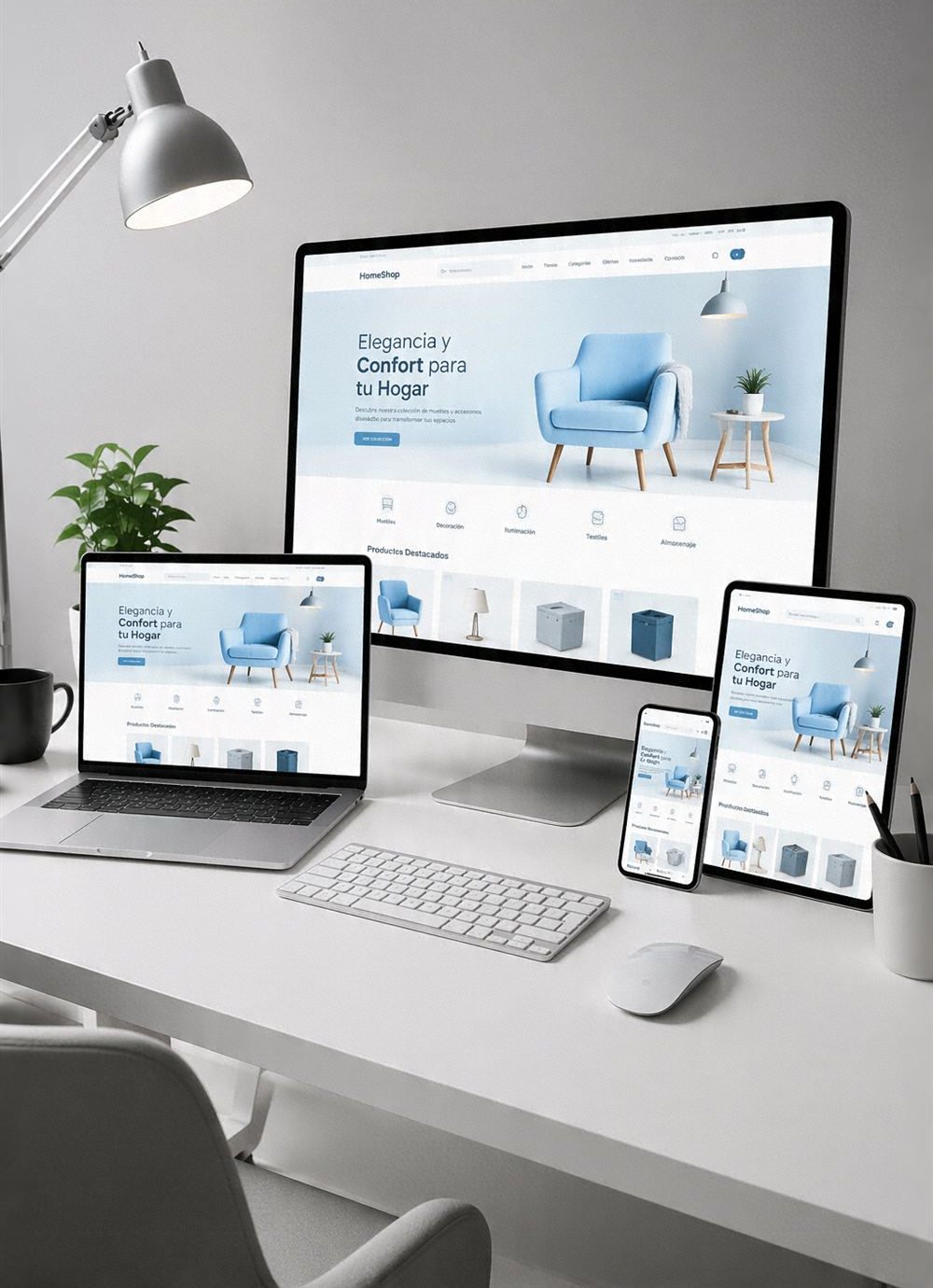 Ejemplo de página web para tienda de muebles y hogar