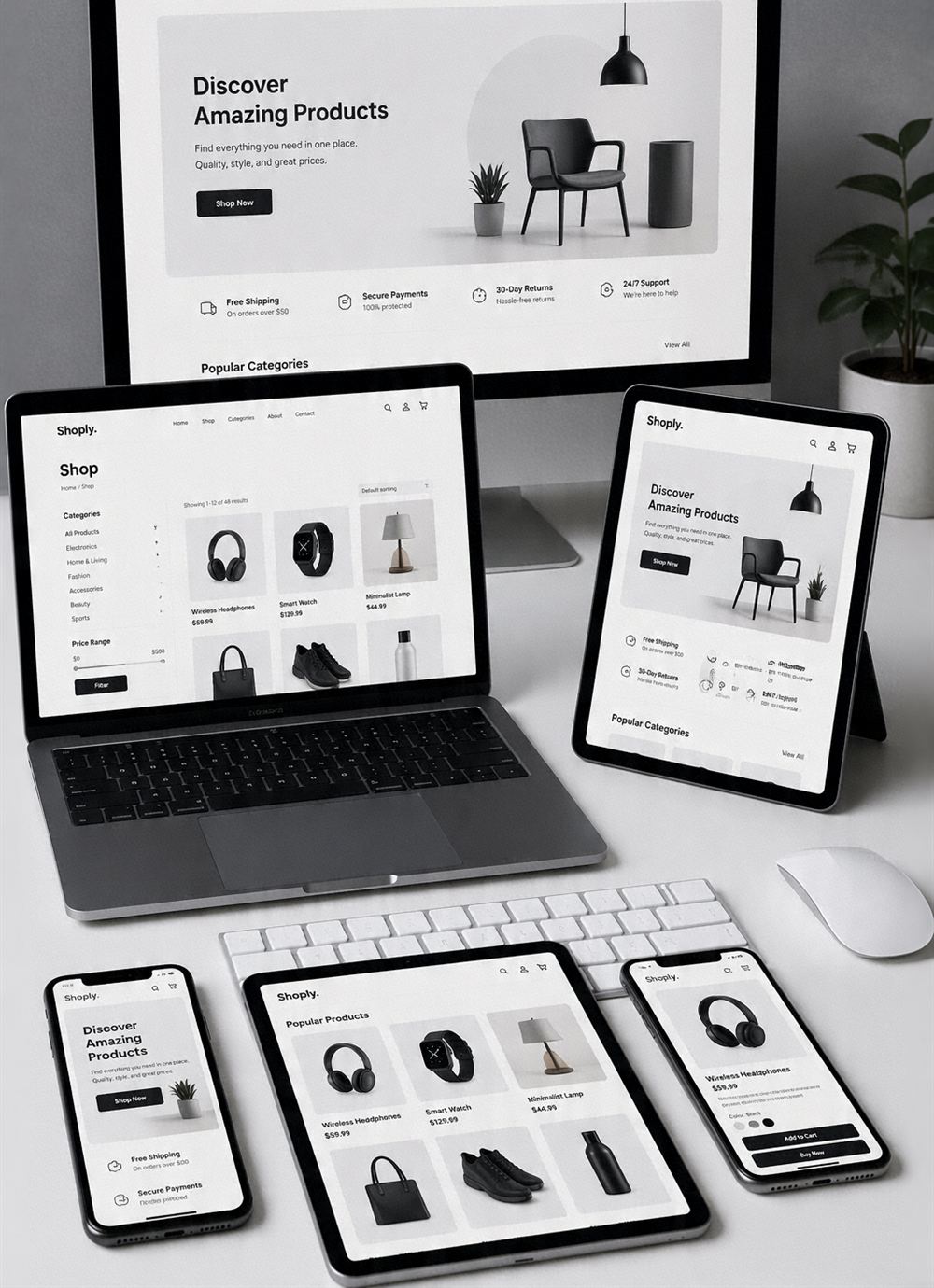 Ejemplo de página web para tienda en línea
