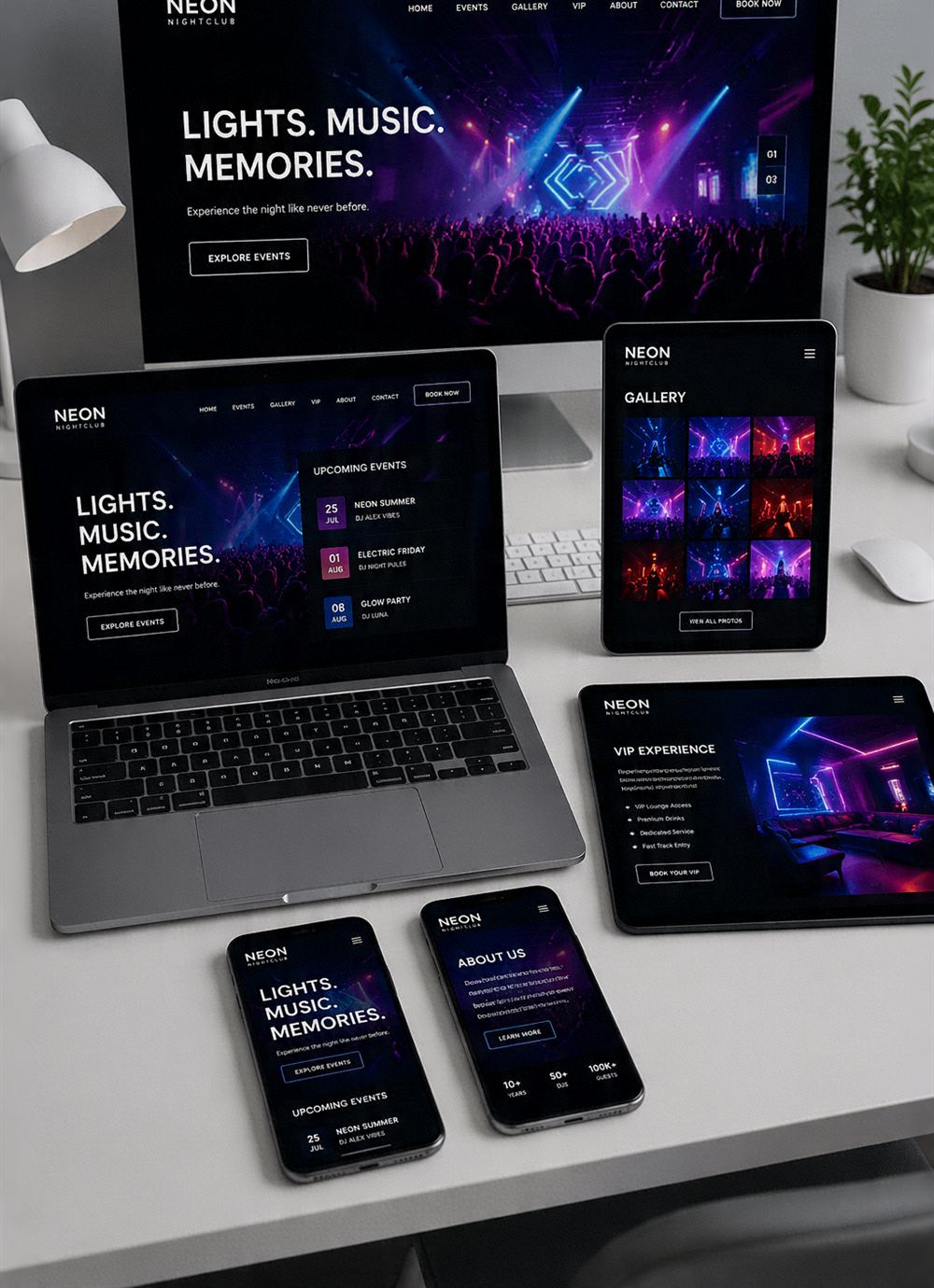 Ejemplo de página web para antro y club nocturno