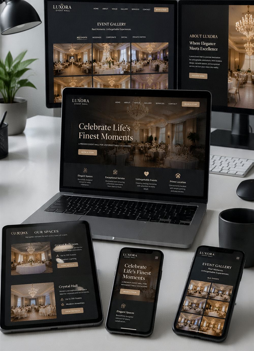 Ejemplo de página web para salón de eventos